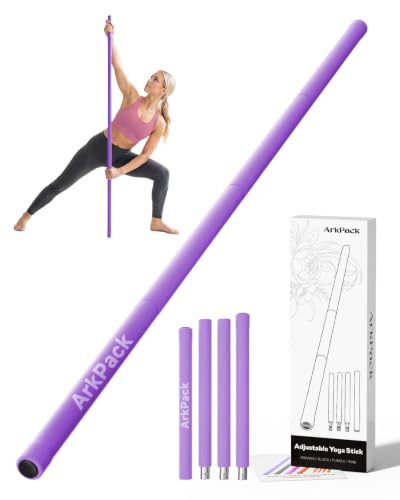 5FT Detachable Stretching Stick - Purple Mobility Stick for Yoga & Pilates
