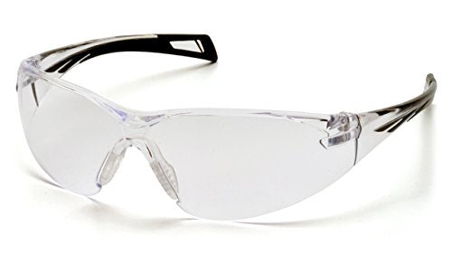Slim Fit Safety Glasses - Clear Lens, Clear-Black Frame