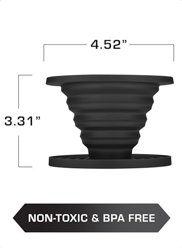 Sierra Camping Pour Over Coffee Dripper - Black, Pack of 1