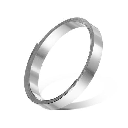 HARFINGTON Pure Nickel Strip 0.1 x 8mm 16.4ft 99.6% Nickel Solid Pure Nickel Strips for Lithium Battery Packs Car Nickel Solder Tap for Cell Battery Pack Spot Welding and Soldering