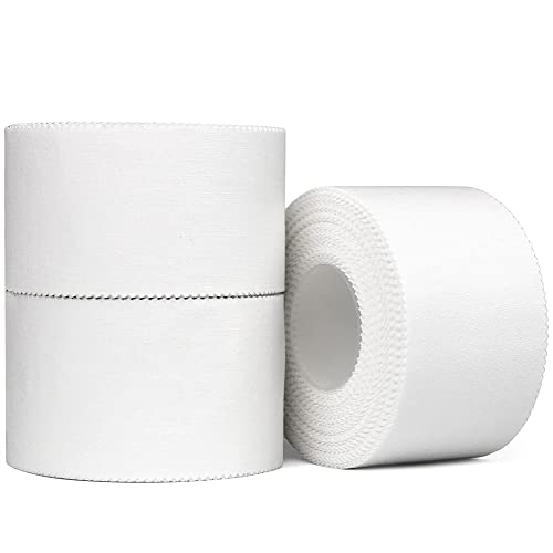 Athletic Sports Tape - 3 Adhesive Rolls, Skin Friendly, 1.5" x 15 Yards - White