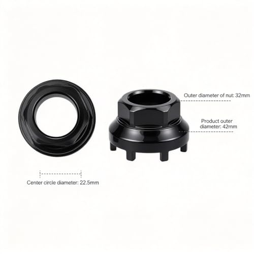 QKURT Bike Bottom Bracket Tool for SRAM Truvativ ISIS 8-Notch 8-Tooth Locks
