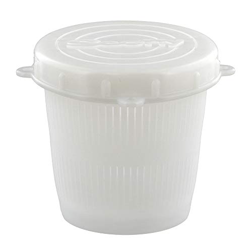 Vented Bait Jar with Lid - 1/2 Liter White for Crab Traps
