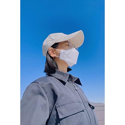 BOTN 10Pcs Large White KF94 Breathable Safety Mask Against, 4-Layer Filter and 3D Design, Dispoasble Respirator for Men and Women