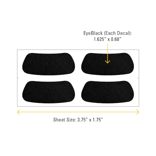 Under Eye Stickers for Football & Softball - Eagles Design (4 Pairs)
