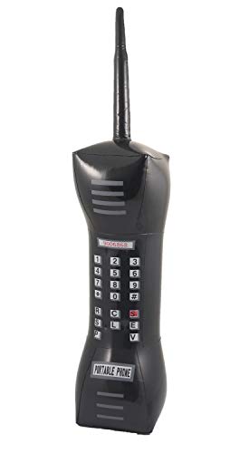 Inflatable Retro Mobile Phone Party Prop - One Size / Black
