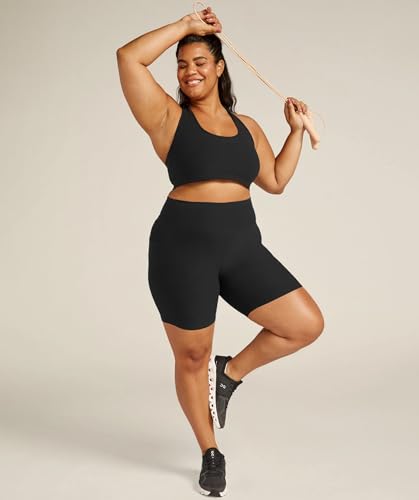VALANDY Plus Size High-Waisted Biker Shorts for Women 8" Inseam Black 3X-Large