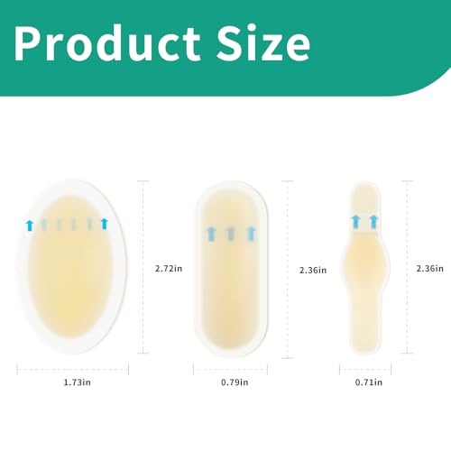 Gel Blister Bandages Cushions - 24Pcs Water Resistant Hydrocolloid