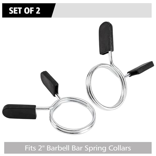 2-Inch Olympic Barbell Collars - Professional Weightlifting Spring Clamps