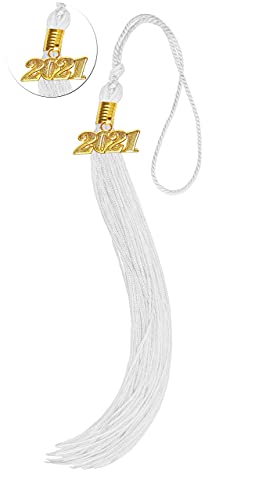 White Kindergarten Graduation Cap with 2026 Tassel - Adjustable
