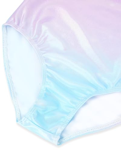 Gogokids Girls Sleeveless Sparkly Gymnastics Leotard Set with Shorts - 5-6 Years, Light Pink