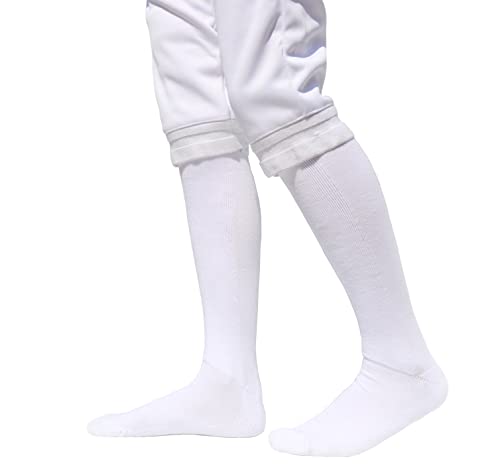 Fencing Socks - Cotton Protective Stockings for Epee, Sabre, Foil - X-Small, White