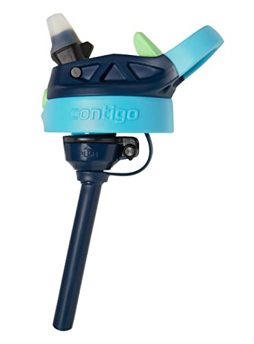 Contigo Kids Water Bottle 14oz Blueberry & Cosmos Pack of 2 - Spill-Proof Straw