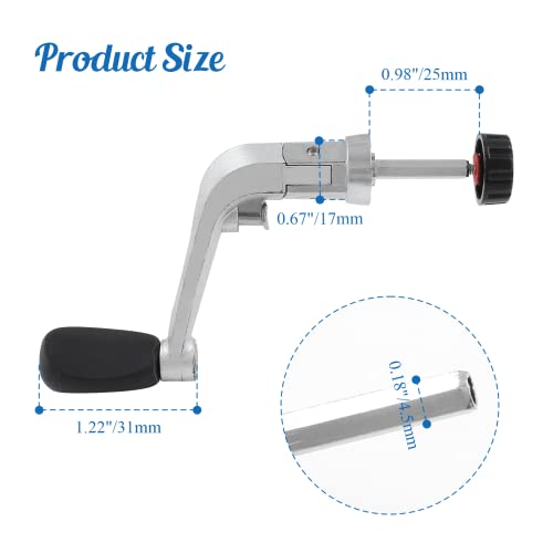 Fishing Reel Replacement Handle - Adjustable Metal Knob