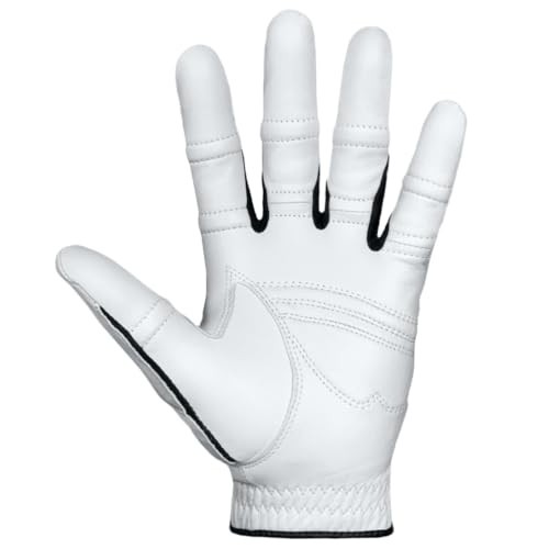 Men's StableGrip 2.0 Golf Glove - Premium Cabretta Leather, White, Large, Left