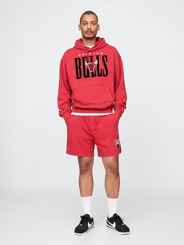 Men's NBA Fleece Athletic Shorts - Bulls Modern Red - Medium