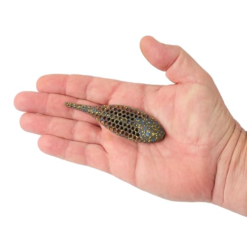 PowerBait MaxScent Flux-Gill Bait - Smoke Black Blue Gold, 3.5"