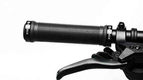 Double Lock Bicycle Handlebar Grips - Comfortable Rubber - Black