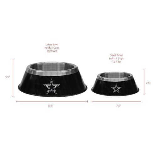 Dallas Cowboys Pet Bowl - Stainless Steel, Small