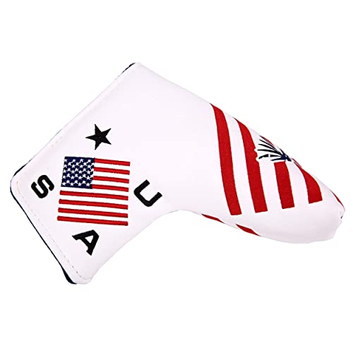 USA Eagle Embroidery Blade Putter Head Cover - Magnetic Closures, Fits Any Blade Putter