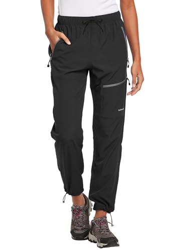 Women's Hiking Pants - Quick Dry Lightweight Cargo - Medium 29'' Black