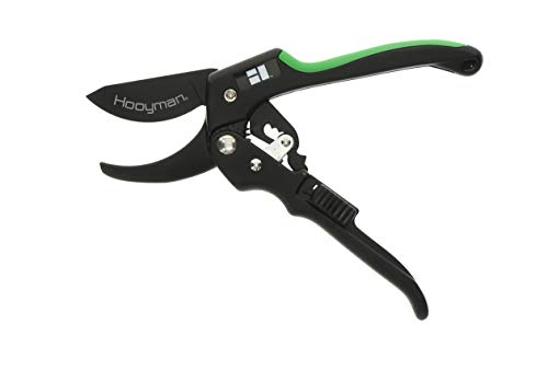 Hooyman Ratchet Pruner - Heavy Duty Steel Loppers & Garden Shears with No-Slip Handles