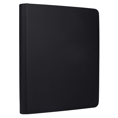 Rayvol 16-Pocket Top Loader Binder Black for 704 Cards - Side Loading Album