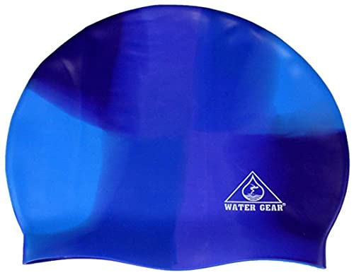 Silicone Swim Cap - Comfortable Fit for Adults & Kids - Blue
