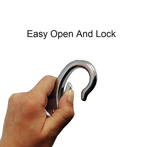 316 Stainless Steel Fixed Snap Hook - Quick Release Shackle (53mm, 4 Pack)