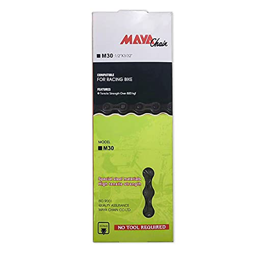 MOHEGIA 116-Link 1/2 x 3/32 inch Bike Chain for 6/7/8/9 Speed — High-Strength, Rust-Resistant