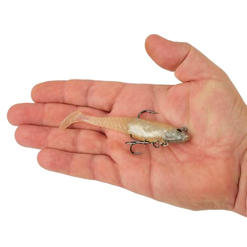 Berkley PowerBait Saltwater Pre-Rigged Cullshad Soft Plastic Bait - Cold Beer, 4 Inch
