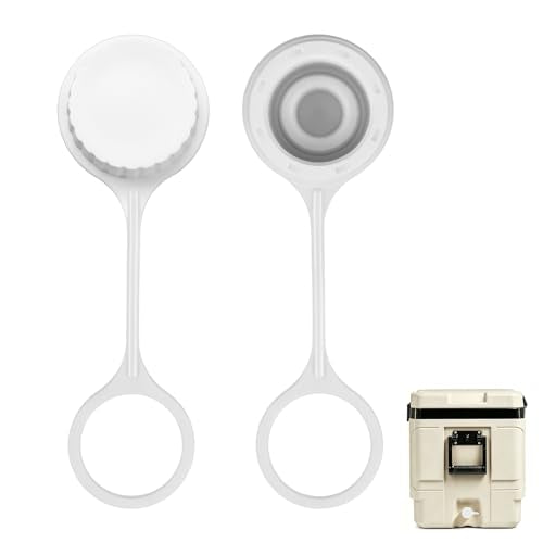 Cooler Drain Plug Caps Replacement - 2 PCS with Tethers for Igloo 50-165 Qt