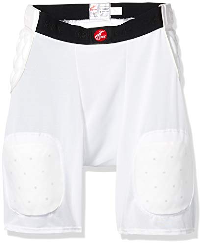 Cramer Classic 5-Pad Youth Football Girdle with Hip & Thigh Pads - White Medium