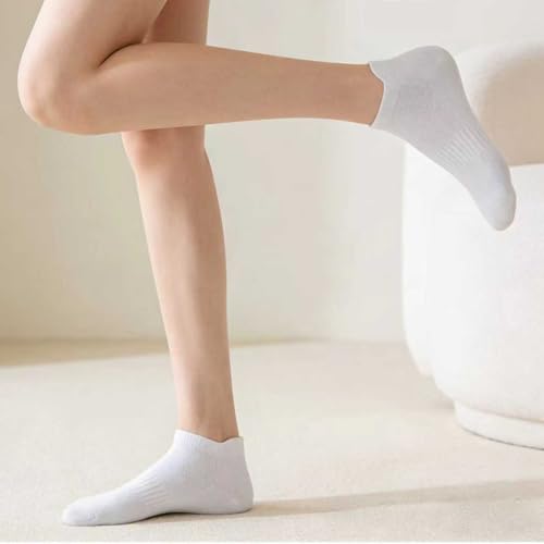 Ankle Socks for Women - Lightweight Breathable Low Cut - 7 Pairs White