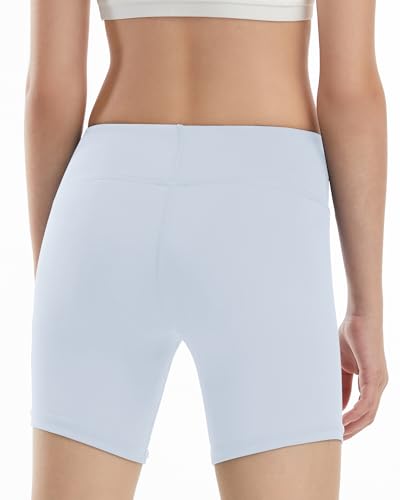 High Waist Girls Bike Shorts - Athletic Spandex for Dance & Gymnastics