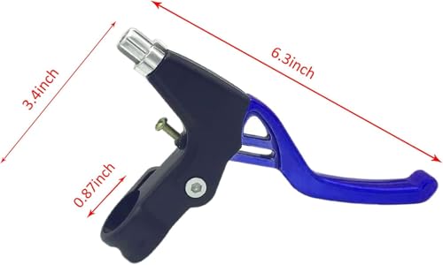 Aluminium Alloy Bike Brake Levers - 4 Finger, 22mm - Blue