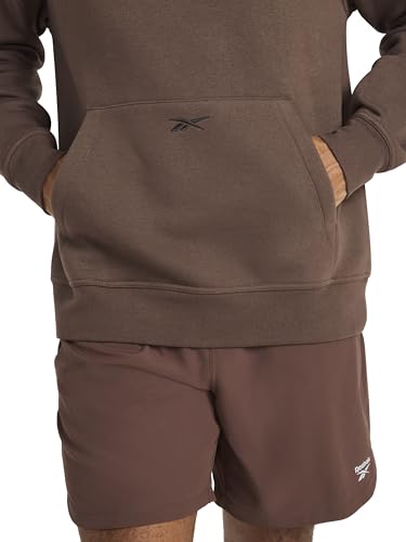 Reebok Men's Transition Hoodie Small - Oversized Midweight Cotton-Poly Fleece