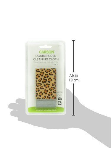 Double-Sided Microfiber Cleaning Cloth - 7x7 Inch - Safari Leopard