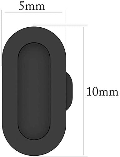Silicone Dust Plug Caps for Garmin Smartwatches - 10 Pack Black