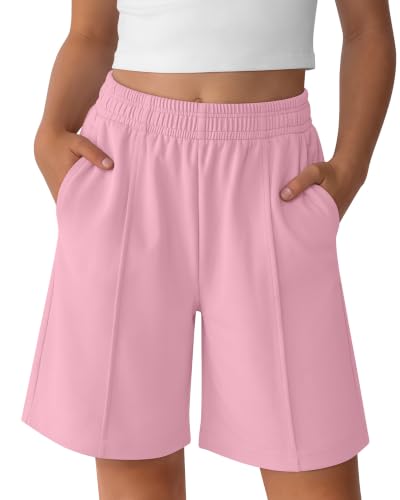 Girls Bermuda Shorts - Casual Straight Leg Shorts with Pockets