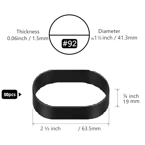 Heavy Duty Rubber Bands #92 - Black Wide Elastic for Camping & Survival