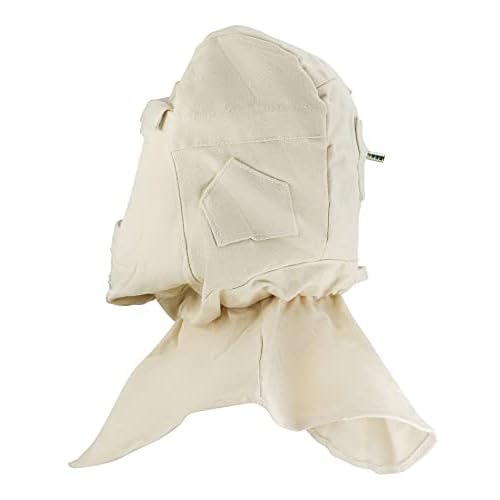 QWORK Sand Blasting Hood Cap, Shawl Sandblaster Protective Gear Mask, Anti Dust/Wind Sandblasting Tool Mask, Heat / Cut / Scratch Resistant Neck Protector, White