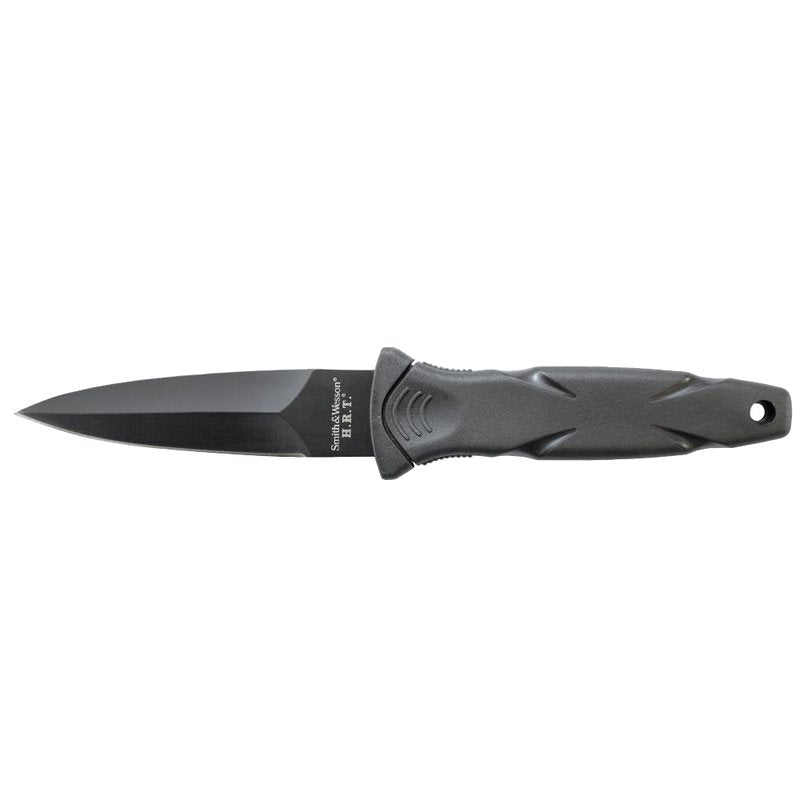 Smith & Wesson SWHRT3BF 7.5in High Carbon S.S. Full Tang Fixed Blade Knife with 3.5in False Edge Blade and TPR Handle for Outdoor, Tactical, Survival and EDC