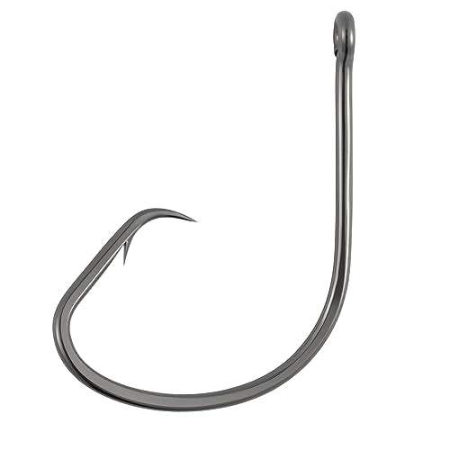100 Pack Light Circle Hooks for Fresh & Saltwater Fishing - #6