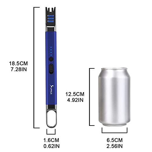 Electric Arc Lighter - Windproof USB Rechargeable Candle Lighter with LED - Blue