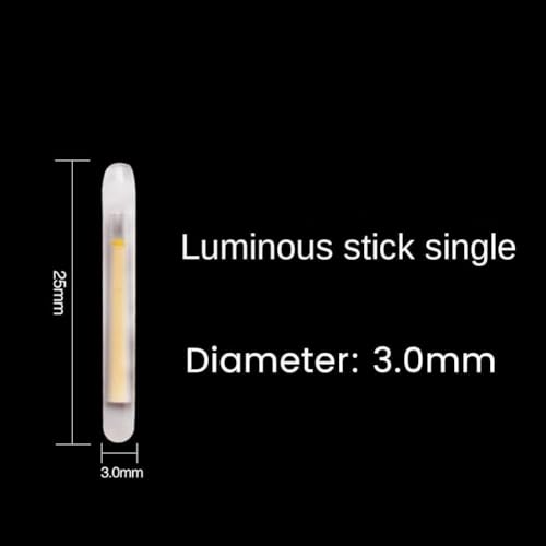 100 Pcs 3mm Fluorescent Fishing Float Light Sticks - Night Visibility