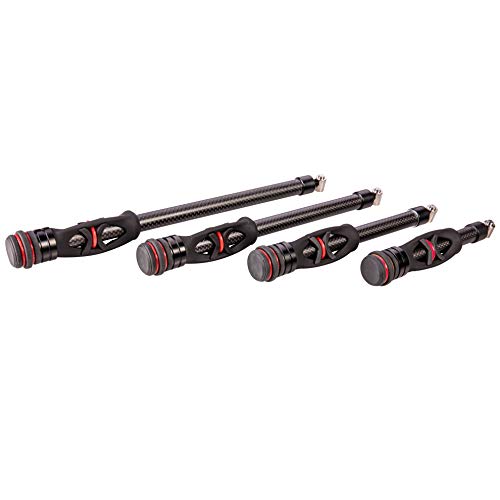 Trophy Ridge Hitman Bow Stabilizer, 8", Comes Pre-Assembled with 2 Removable 1oz Weights, Includes Wrist Strap, Mounting Bar, and Colored Rings, Silent Pursuit, Quick Connect and Disconnect System