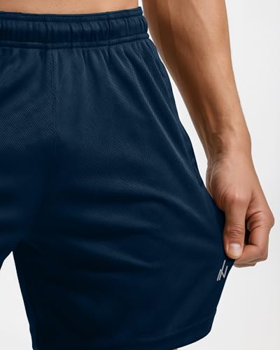 Men's Athletic Shorts - Breathable Mesh 5"/7" Loose-Fit - 2 Pack