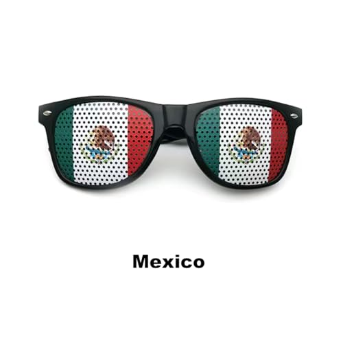 Mexico Flag Fan Sunglasses for World Cup Enthusiasts