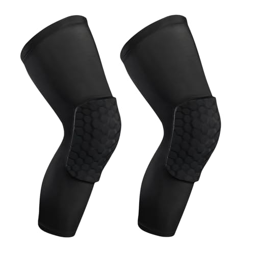 Basketball Knee Pads Sleeves - Honeycomb Compression - Medium/Black